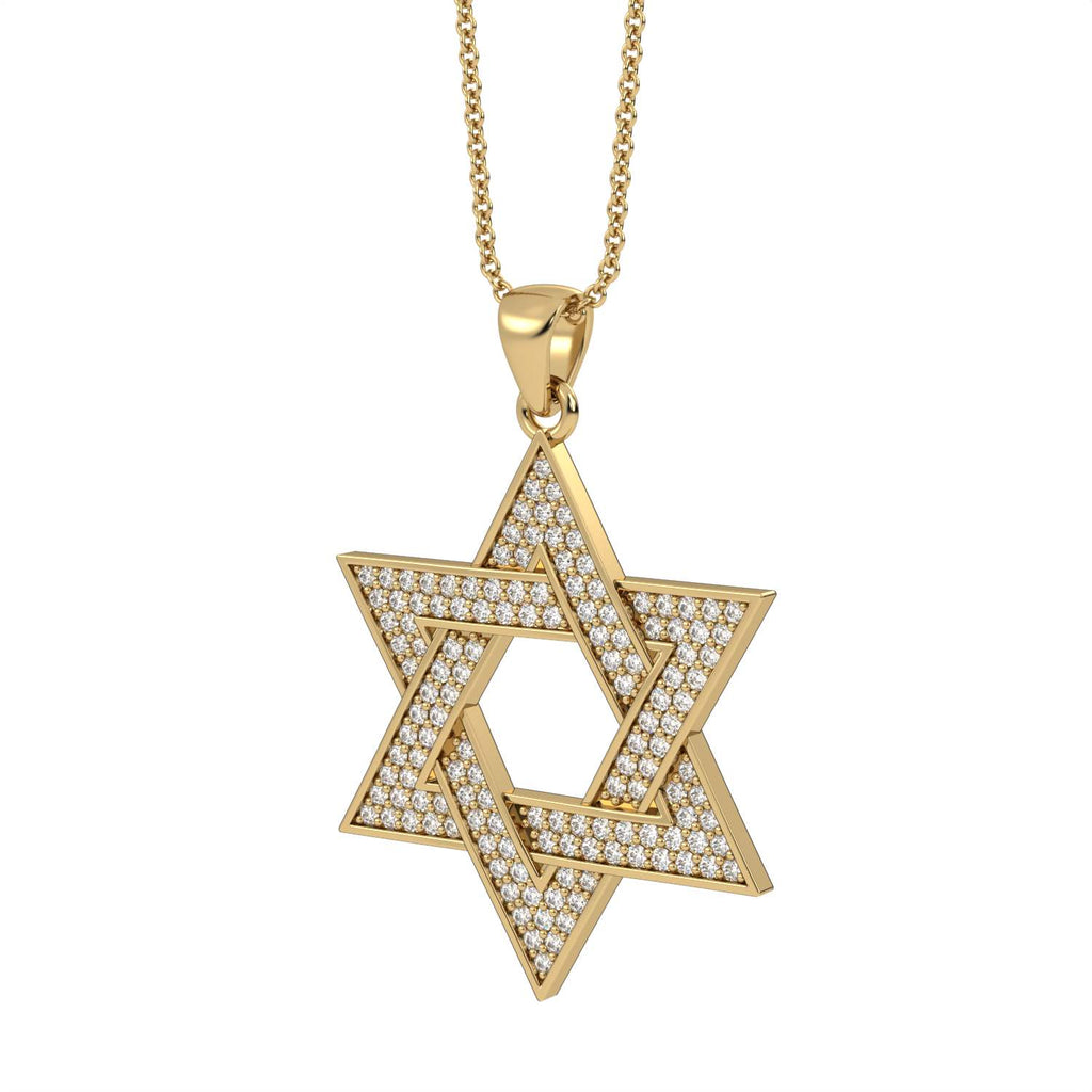 מגן דוד זהב ויהלומים