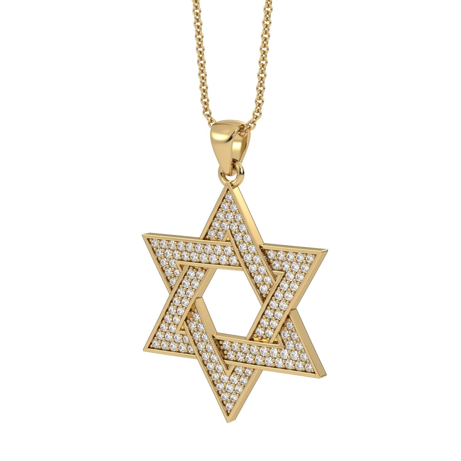 מגן דוד זהב ויהלומים