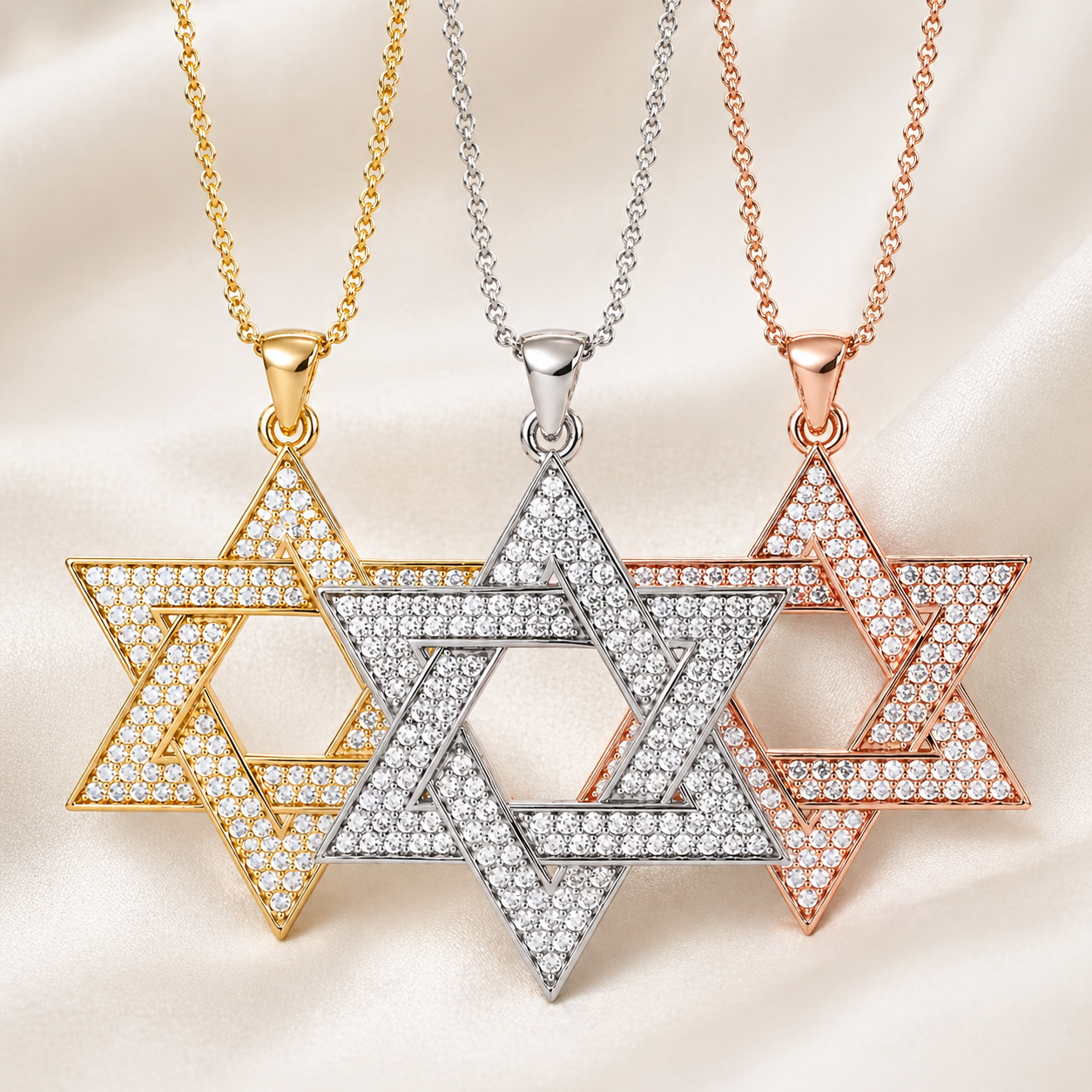 מגן דוד זהב ויהלומים