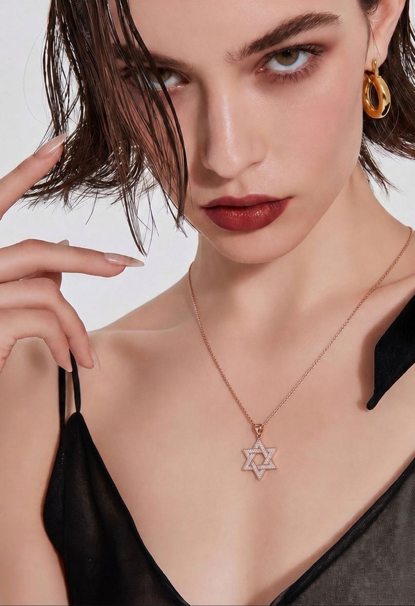 מגן דוד זהב ויהלומים